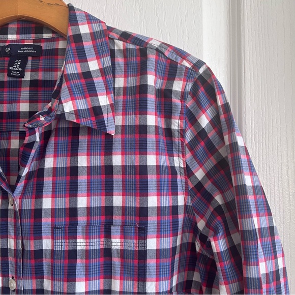 Gap Gingham Bpyfriend Fit Shirt Size Medium - Picture 3 of 5